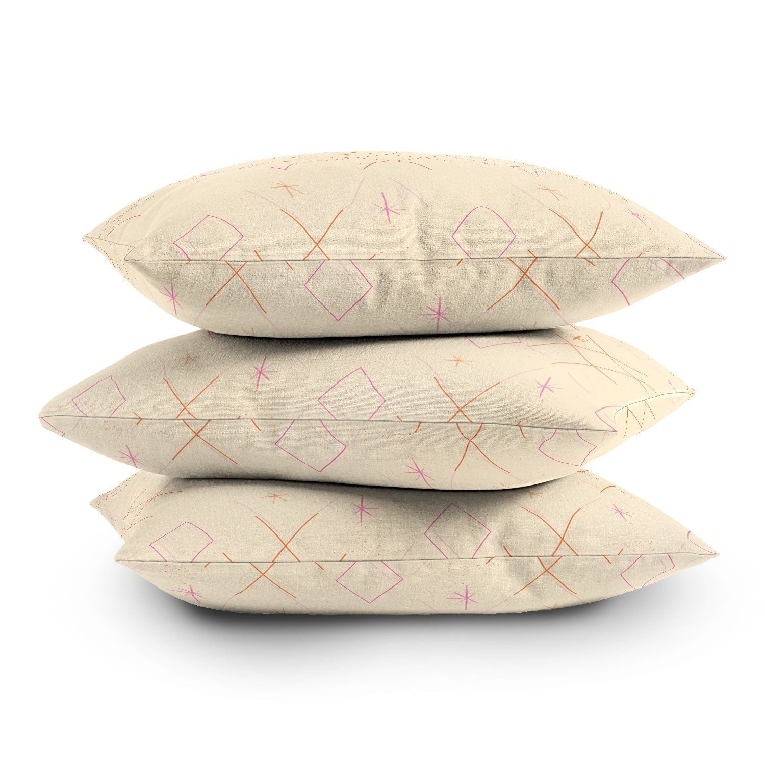 Little Om Starry Web cream Throw Pillow