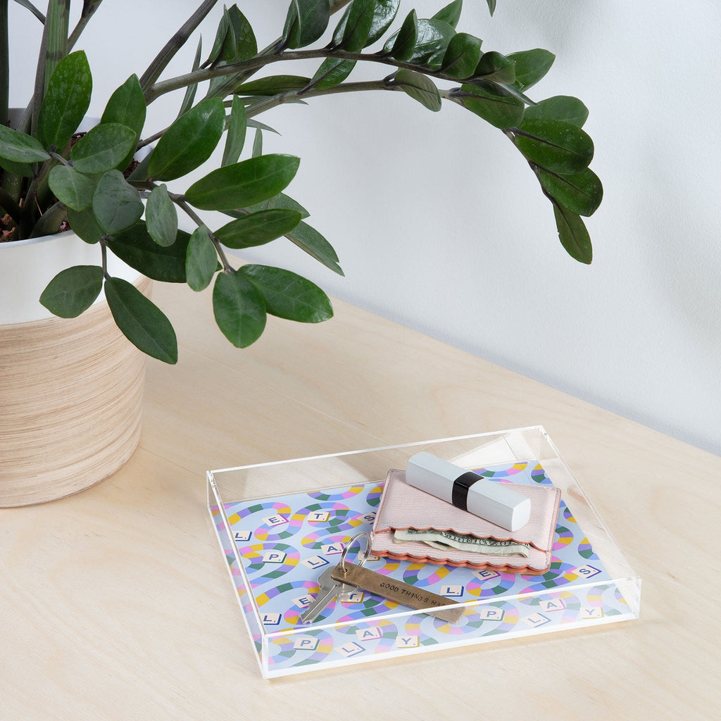 Design by Spark Scrabble Board Game Night Acrylic Tray