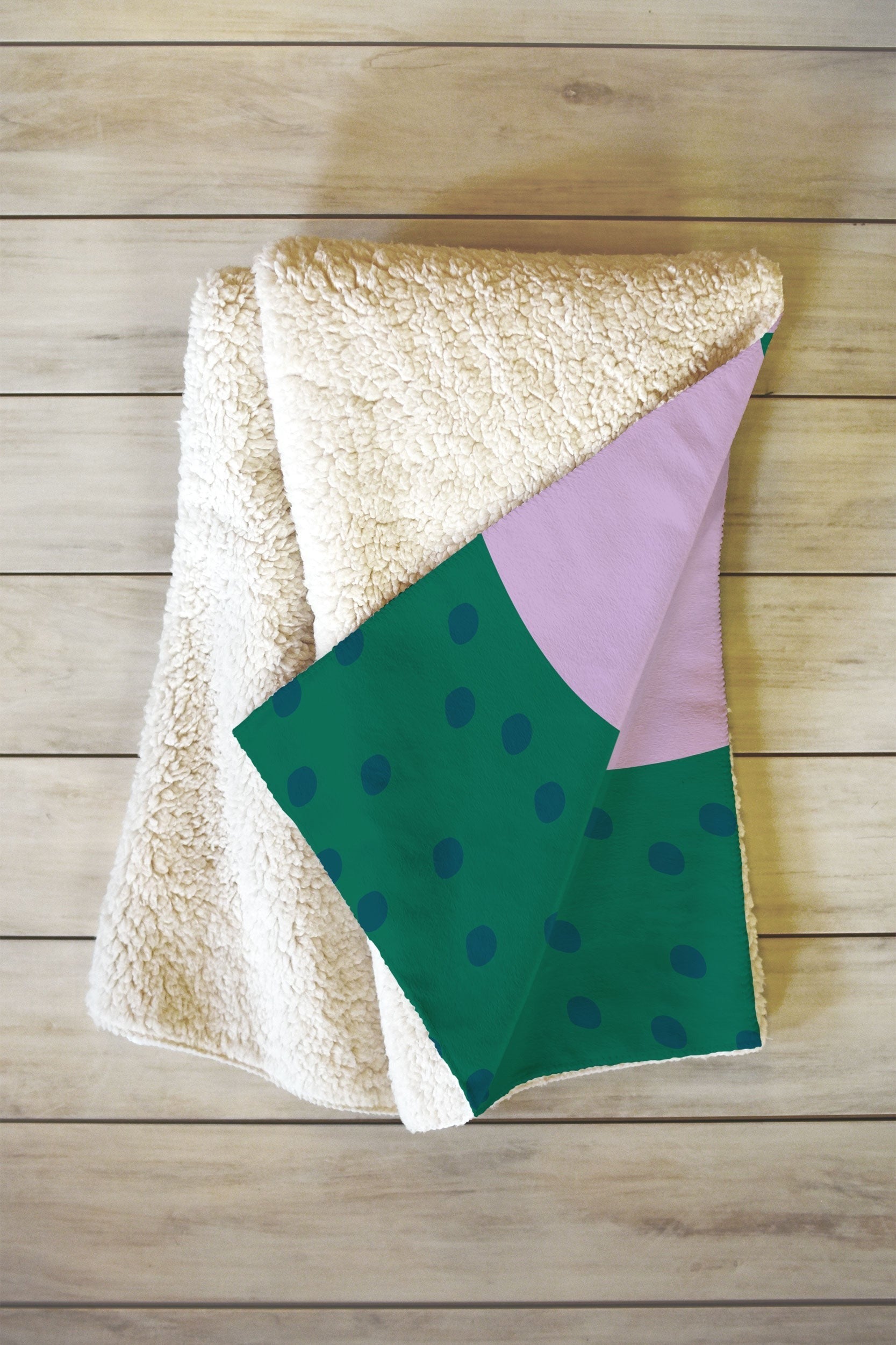 Camilla Foss Pebbles and Rabbit Fleece Throw Blanket
