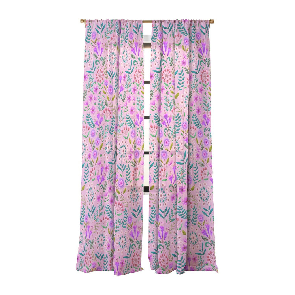 Pimlada Phuapradit Ditsy Purple Floral Half Drop Sheer Non Repeat