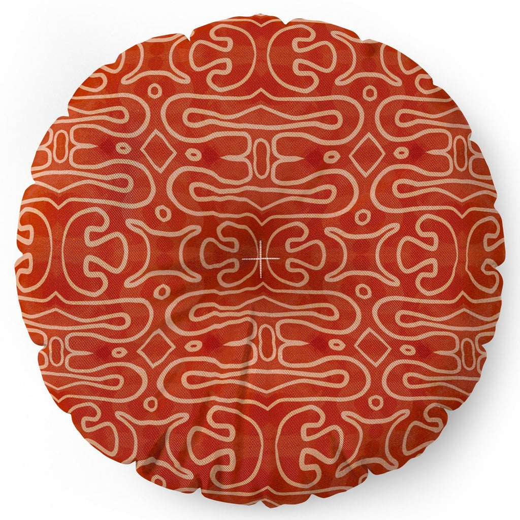 Mirimo Venexiana Burnt Orange Floor Pillow Round