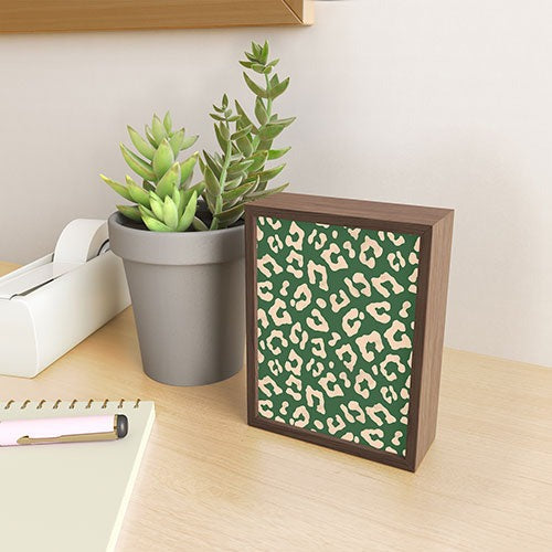 Avenie BR Cheetah Print In Green Framed Mini Art Print