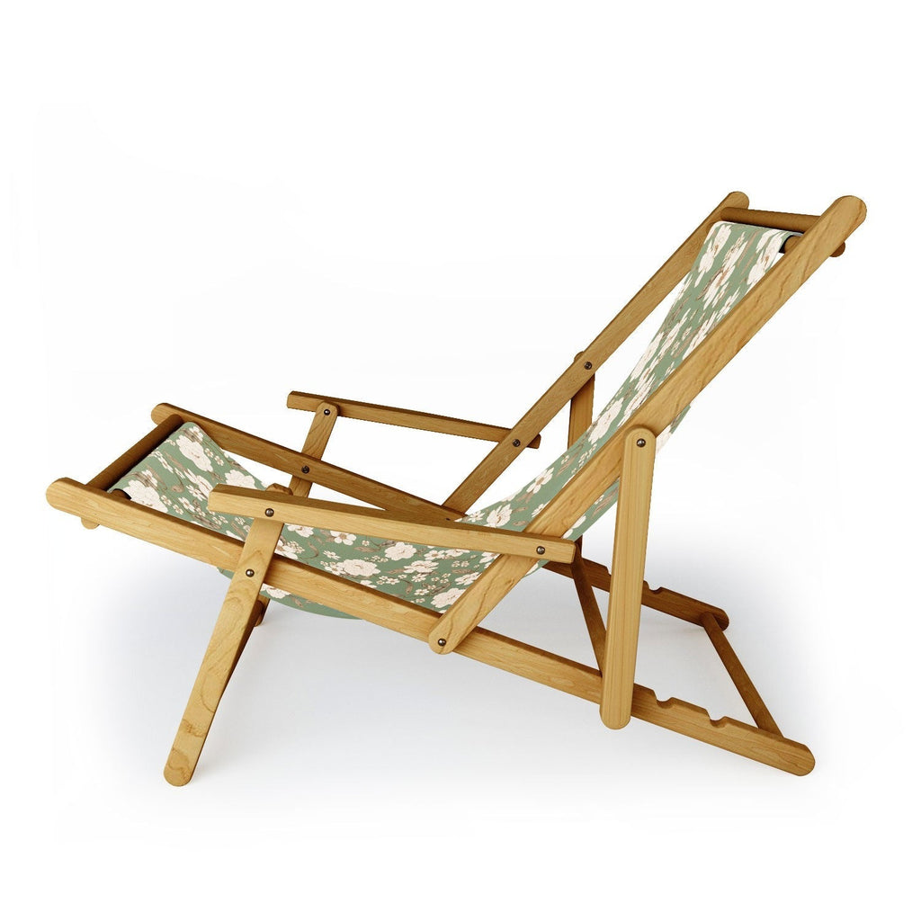 Gabriela Fuente Olive Floral Roberta Sling Chair
