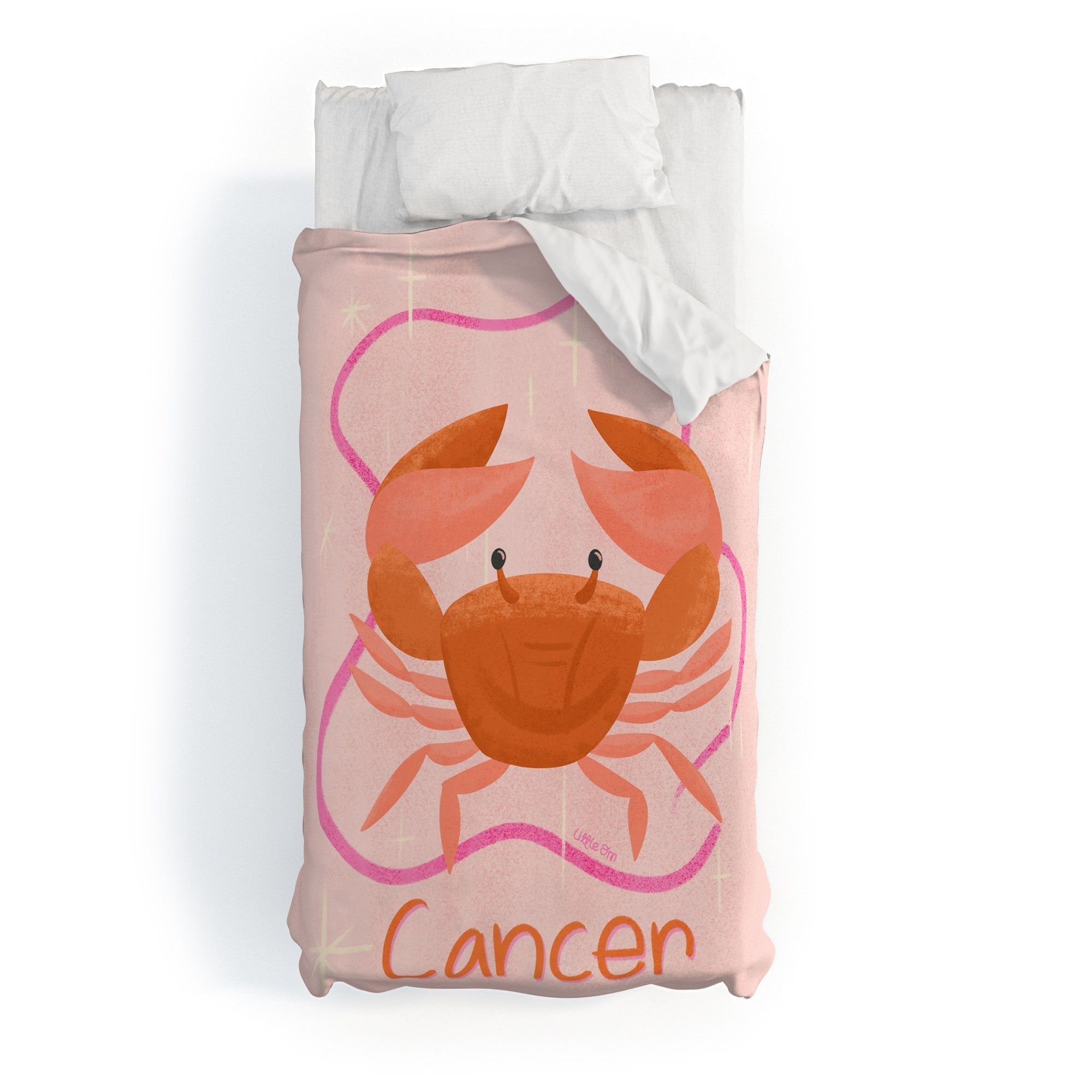Little Om Zodiac Signs Cancer Duvet Cover