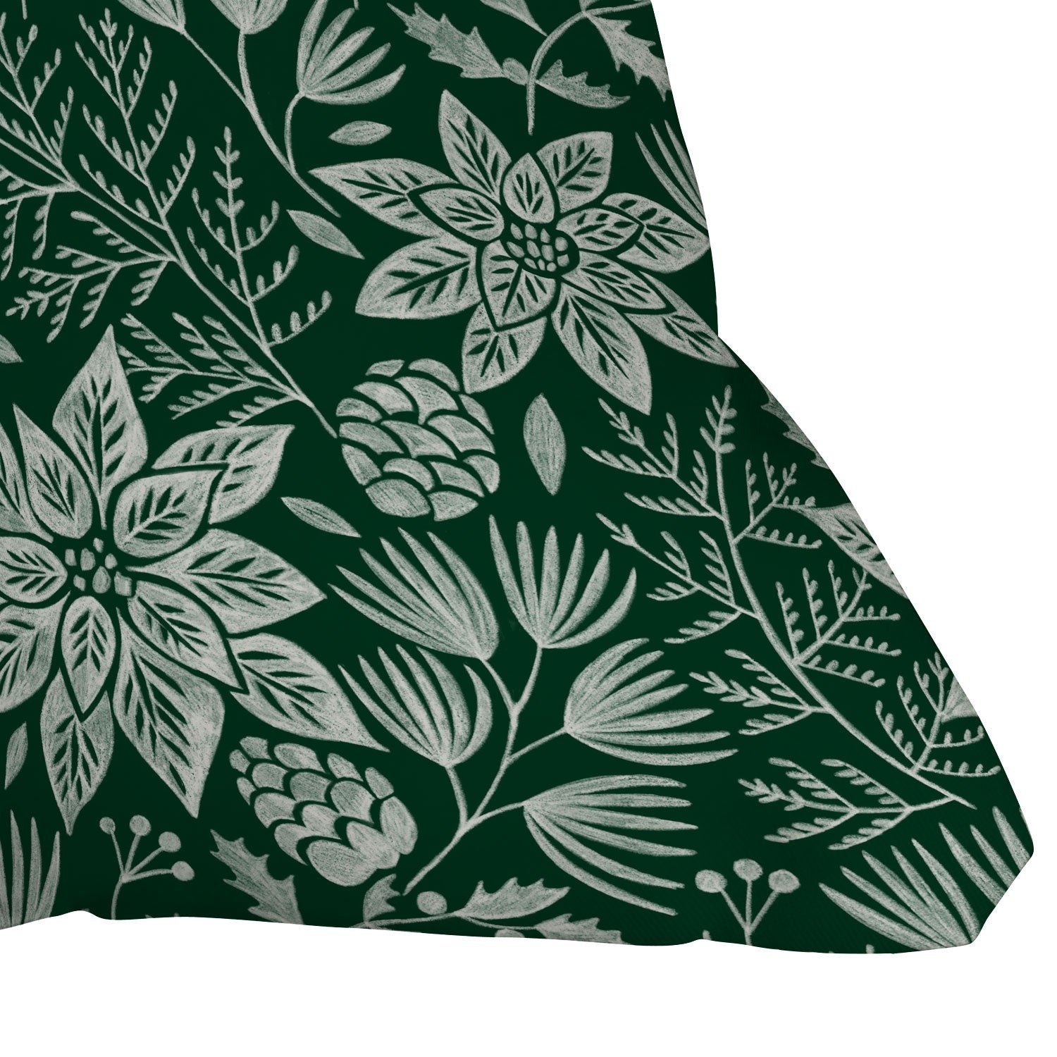 Pimlada Phuapradit Christmas Poinsettia Outdoor Throw Pillow