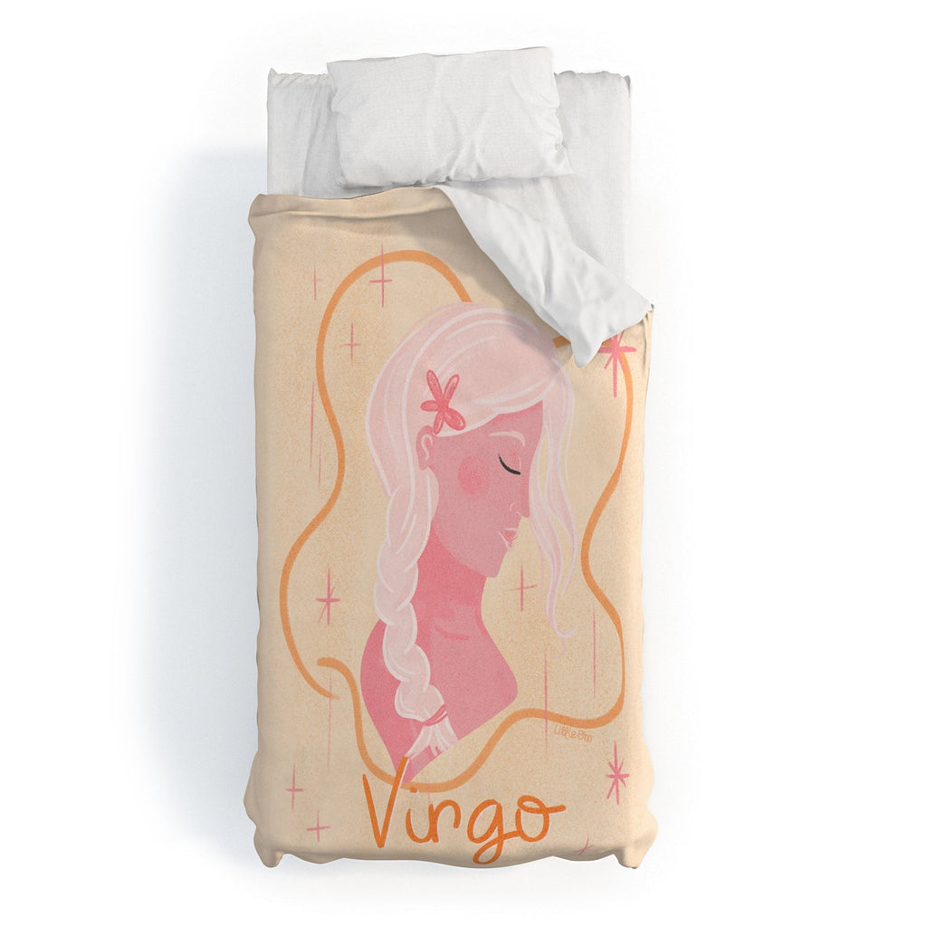 Little Om Zodiac Sign Virgo Duvet Cover