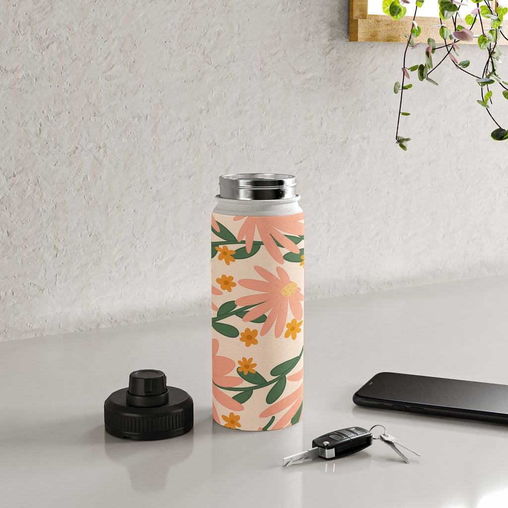 Lane and Lucia Meadow of Autumn Wildflowers Water Bottle