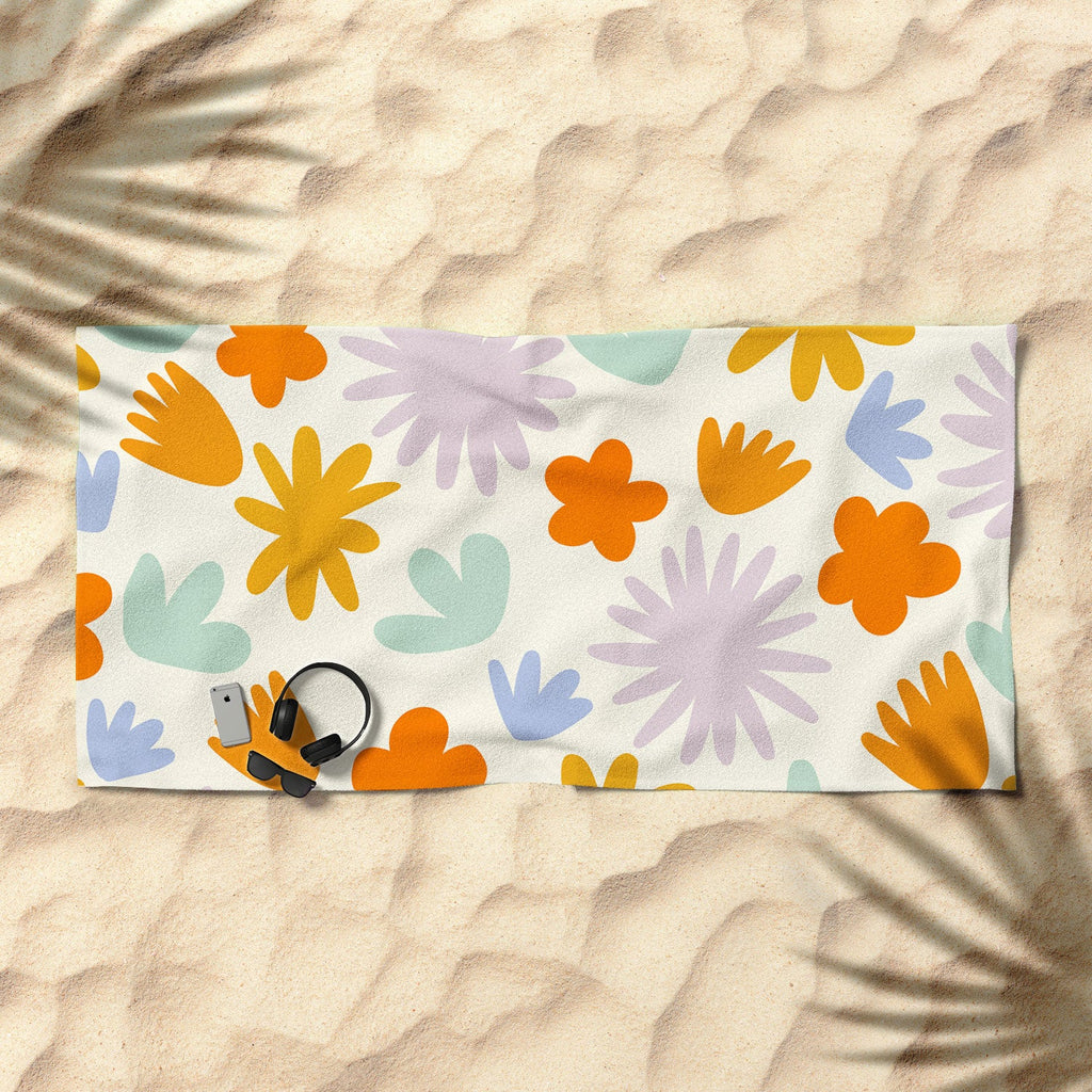 Lane and Lucia Mod Spring Flowers Beach Towel