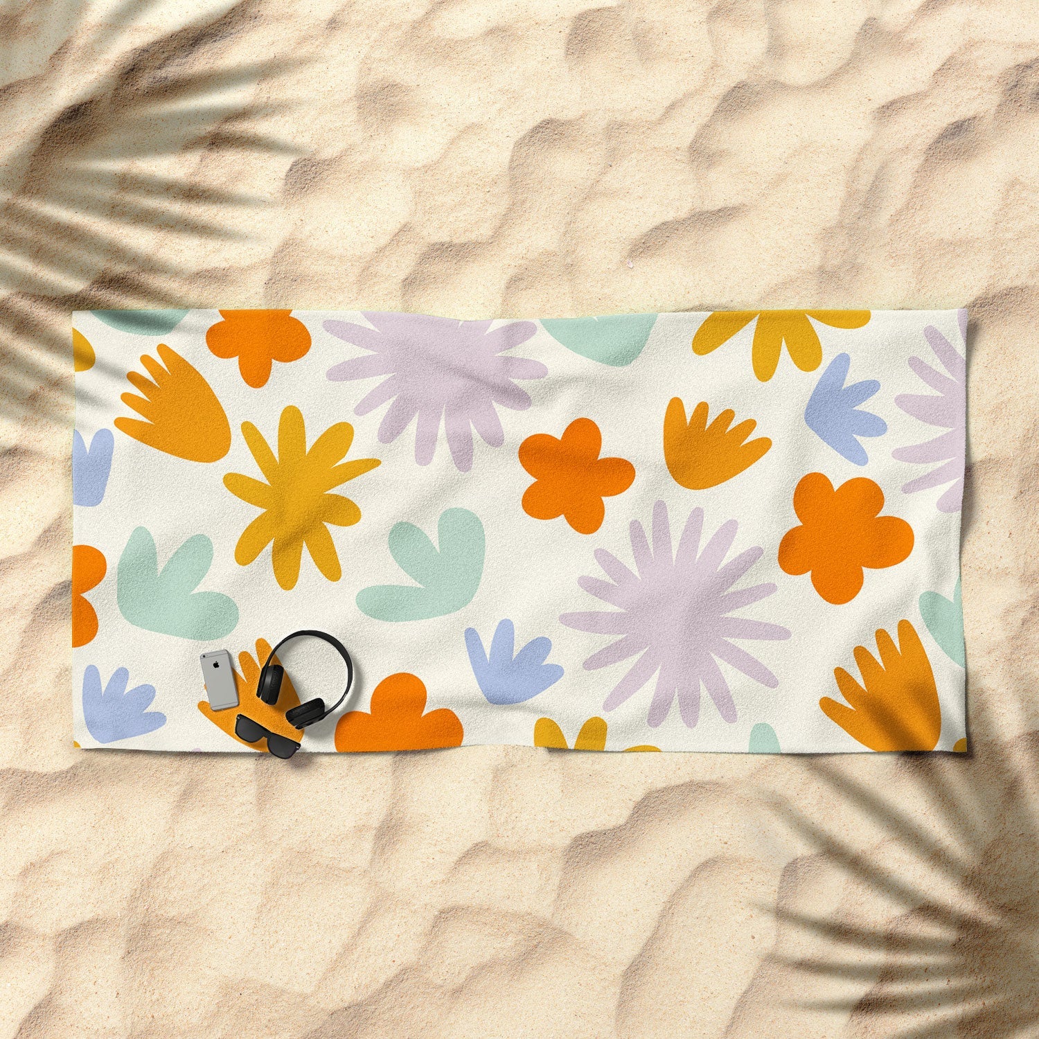 Lane and Lucia Mod Spring Flowers Beach Towel