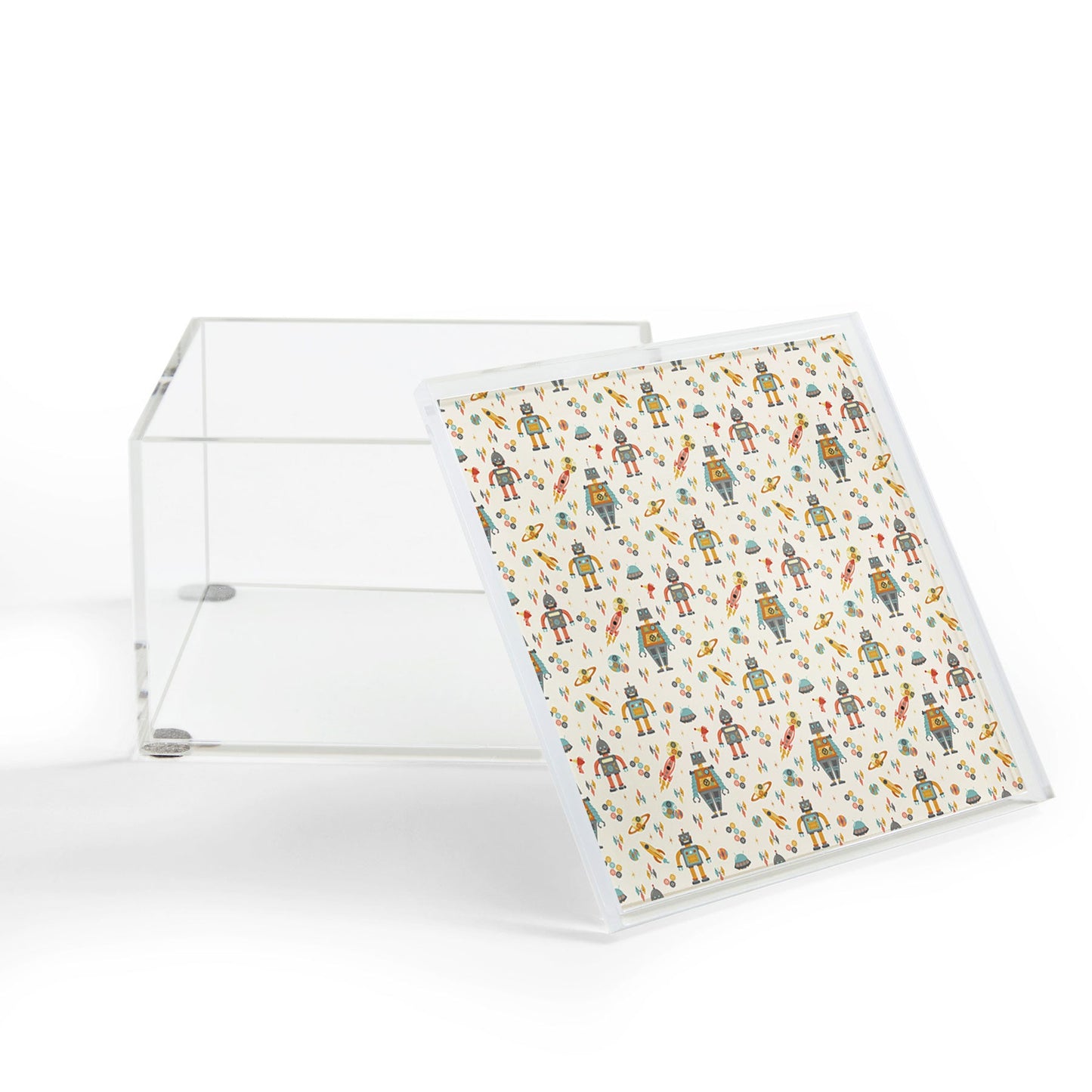 Lathe & Quill Vintage Inspired Robots Acrylic Box