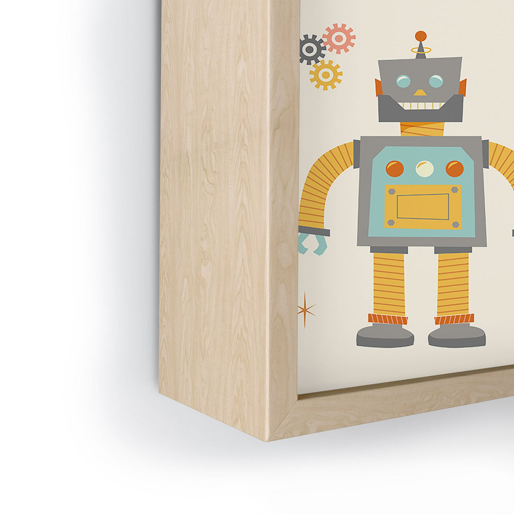 Lathe & Quill Vintage Inspired Robots Framed Mini Art Print