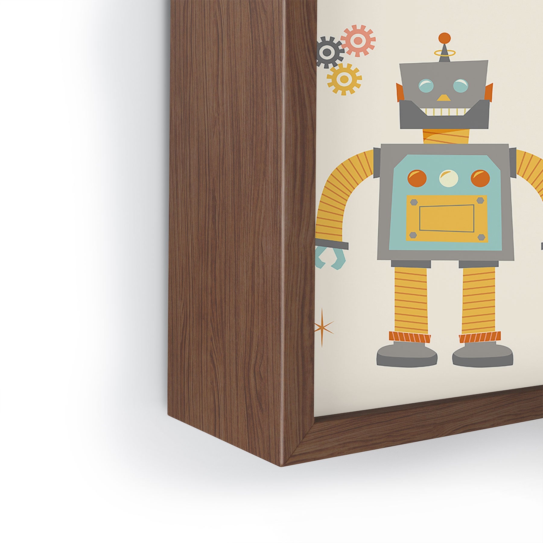 Lathe & Quill Vintage Inspired Robots Framed Mini Art Print