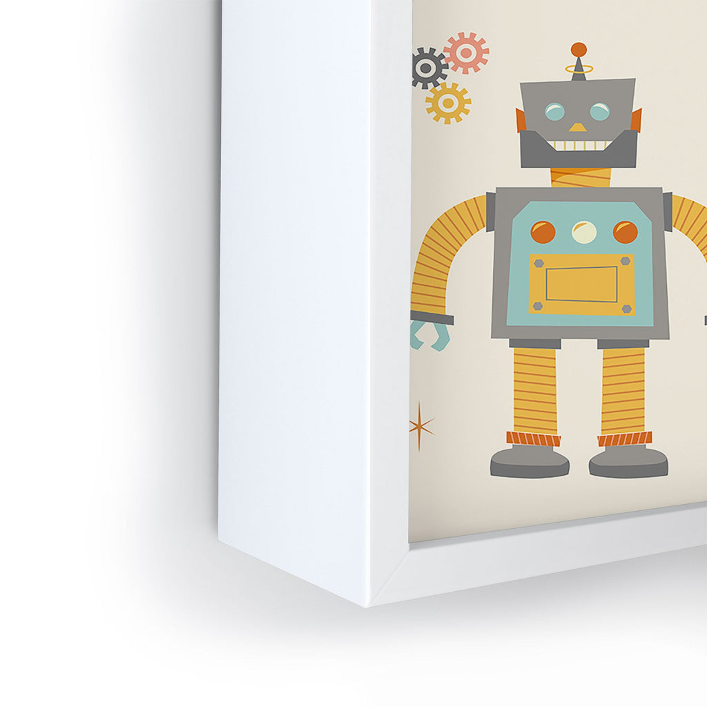 Lathe & Quill Vintage Inspired Robots Framed Mini Art Print