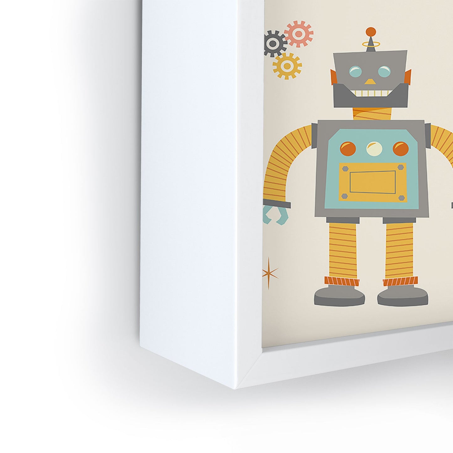 Lathe & Quill Vintage Inspired Robots Framed Mini Art Print