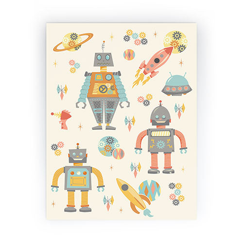 Lathe & Quill Vintage Inspired Robots Mini Art Print