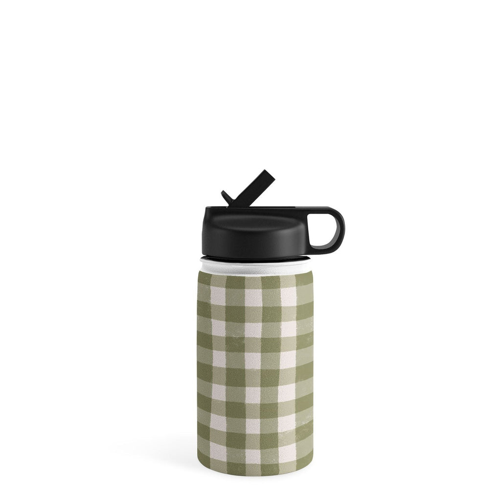 Menina Lisboa Rustic Green Plaid Water Bottle