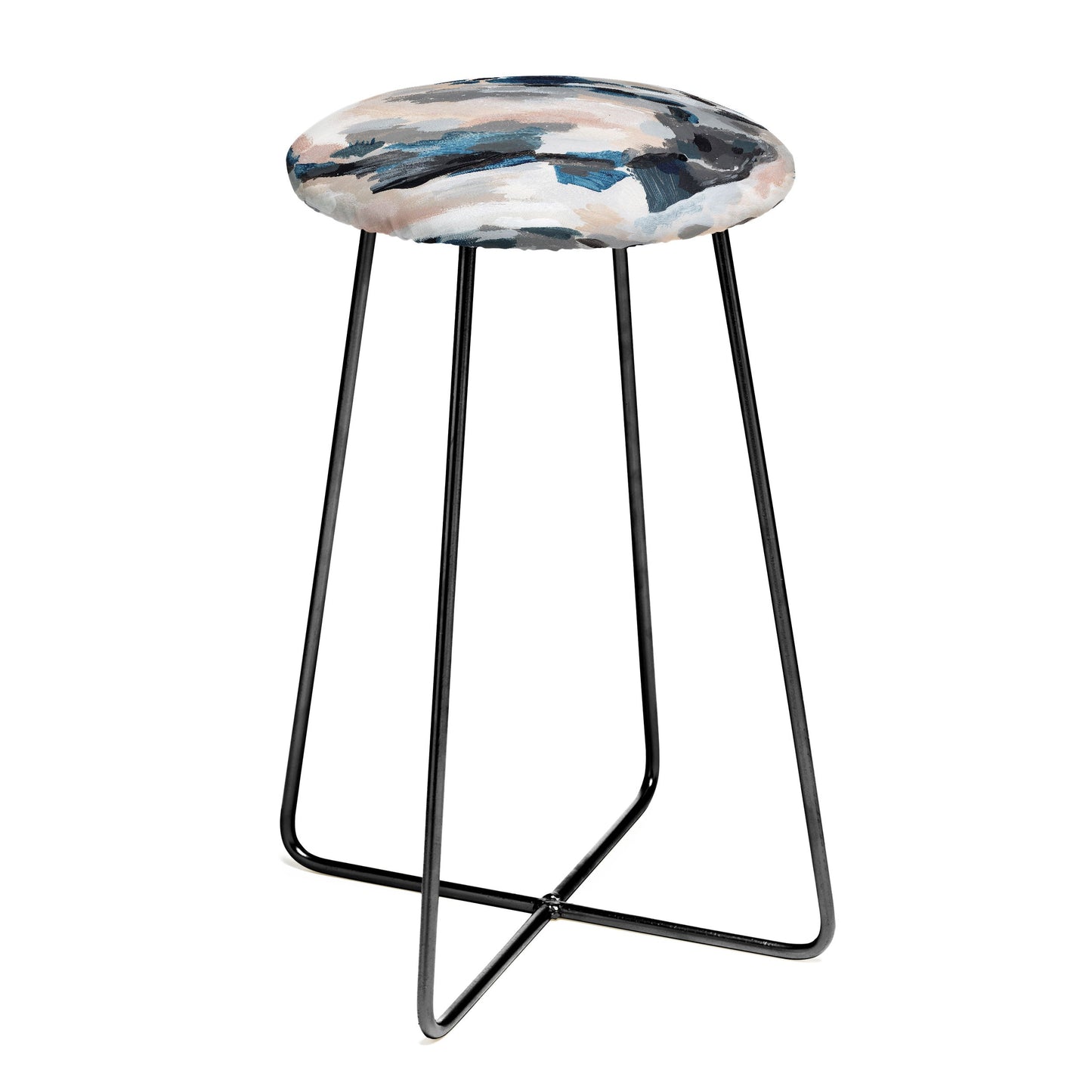 Laura Fedorowicz Parchment Abstract Two Counter Stool