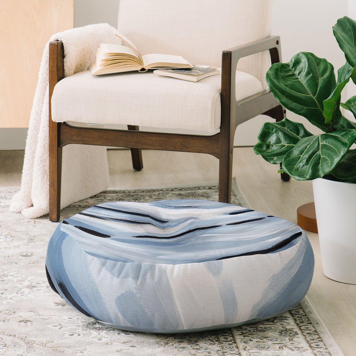 Laura Fedorowicz Rising Floor Pillow Round