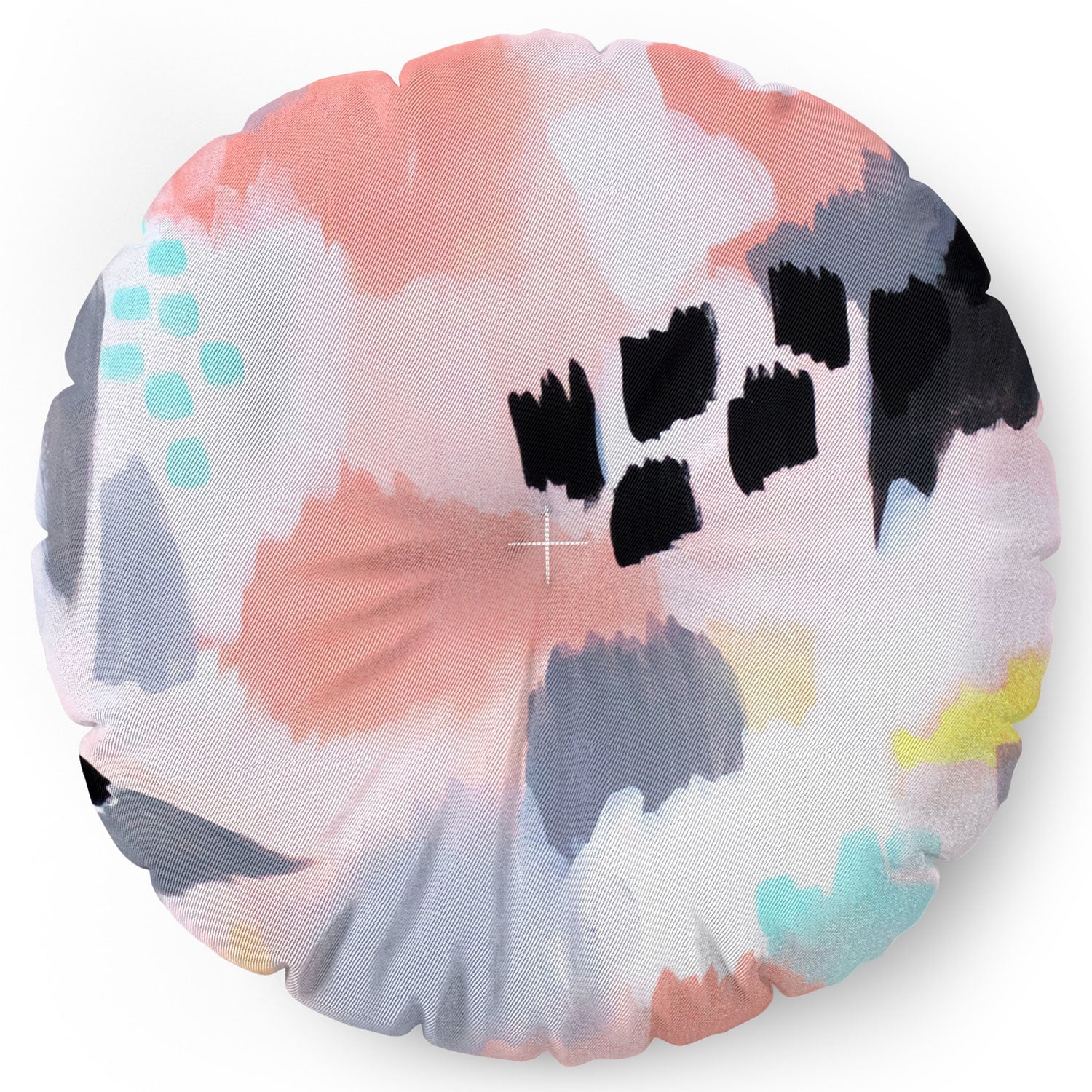 Laura Fedorowicz Serenity Abstract Floor Pillow Round