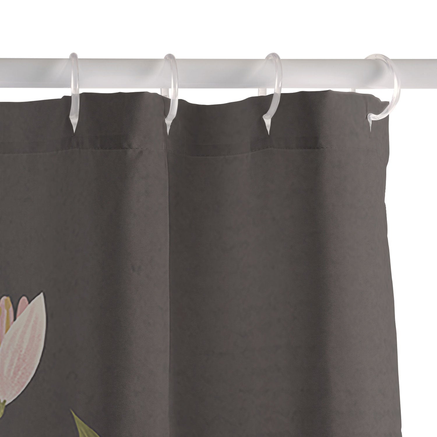 Laura Graves White Rabbit Floral Shower Curtain