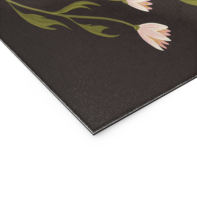 Laura Graves White Rabbit Floral Welcome Mat