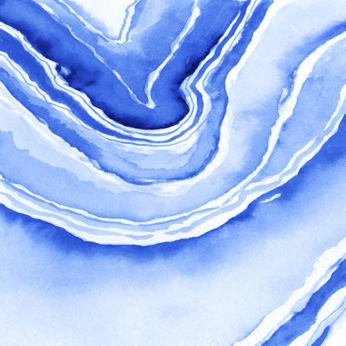 Laura Trevey Blue Lace Agate Shower Curtain