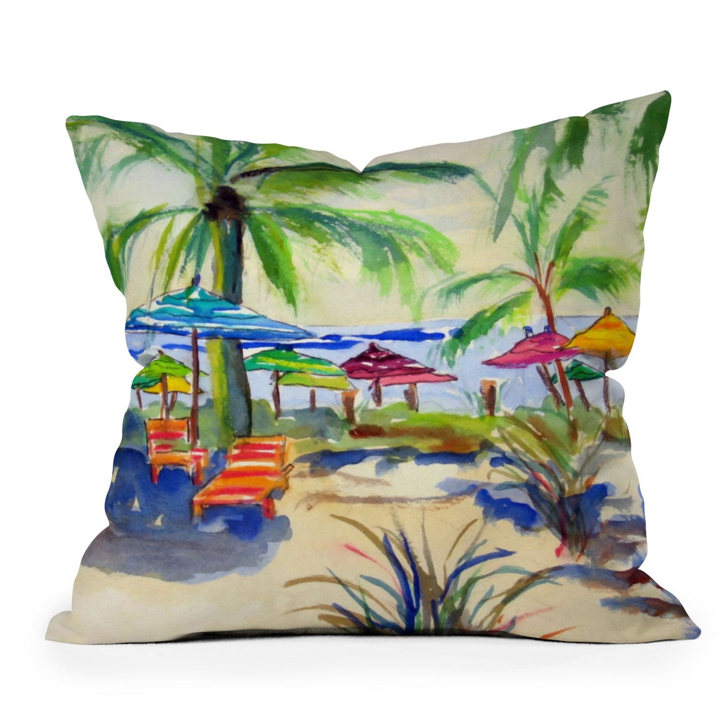 Laura Trevey Caribbean Time Throw Pillow