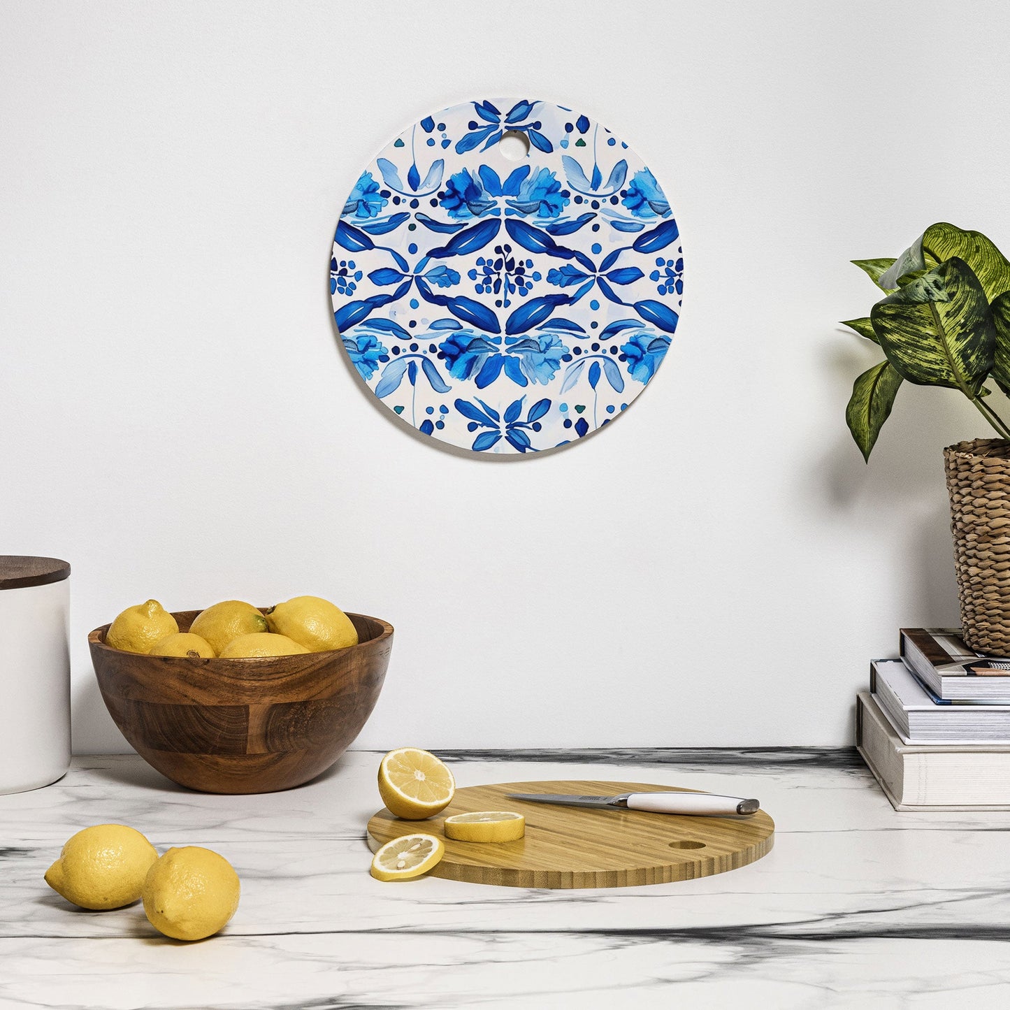 Laura Trevey Madrid Mist Cutting Board Round