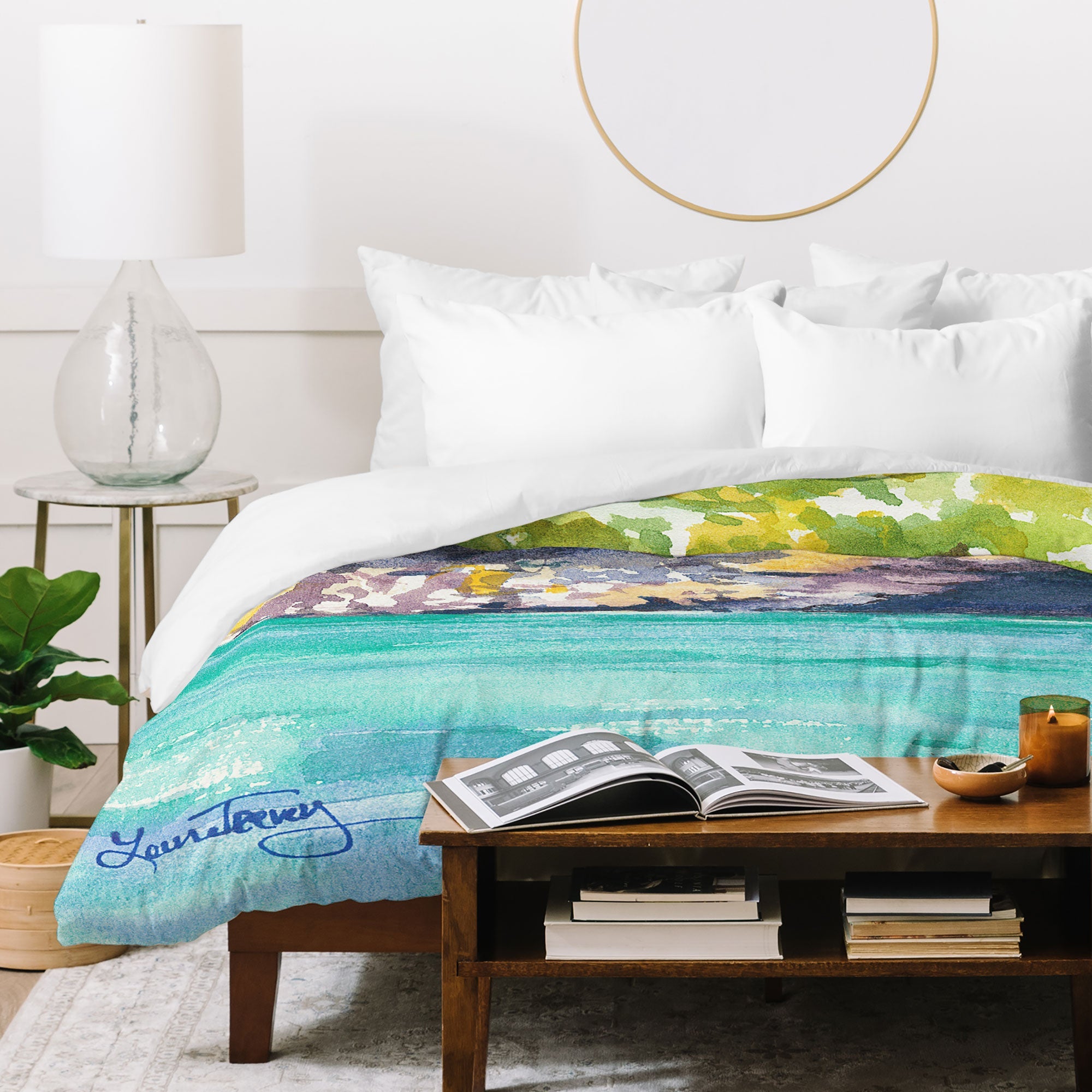 Laura Trevey Palma Cliffs Duvet Cover