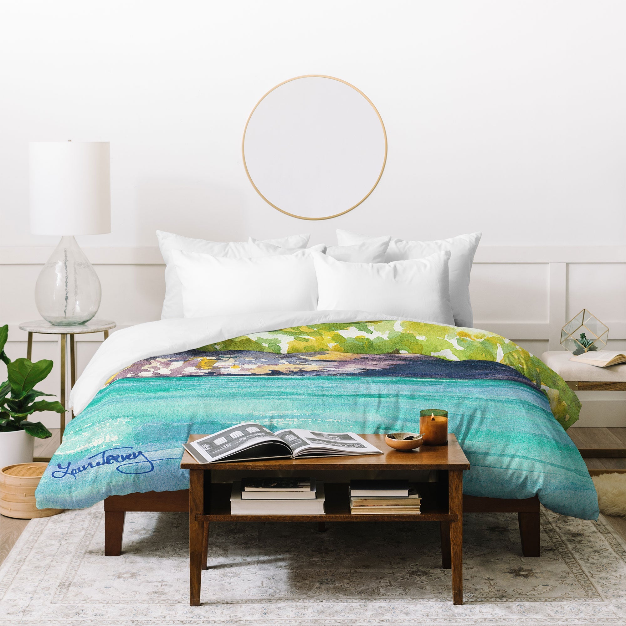 Laura Trevey Palma Cliffs Duvet Cover
