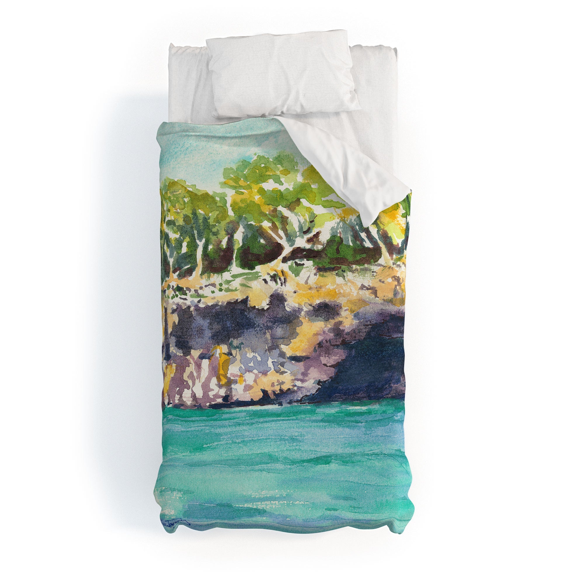 Laura Trevey Palma Cliffs Duvet Cover