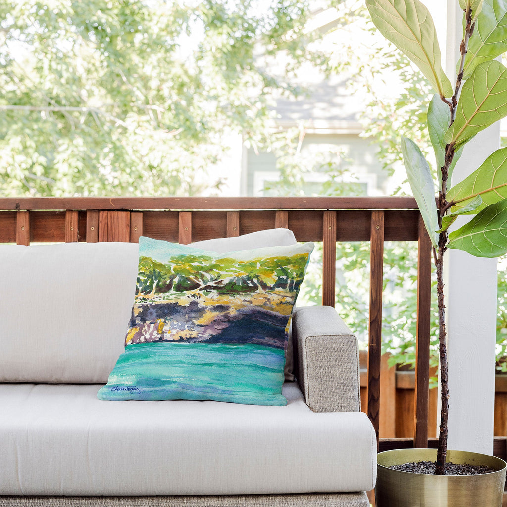 Laura Trevey Palma Cliffs Outdoor Throw Pillow