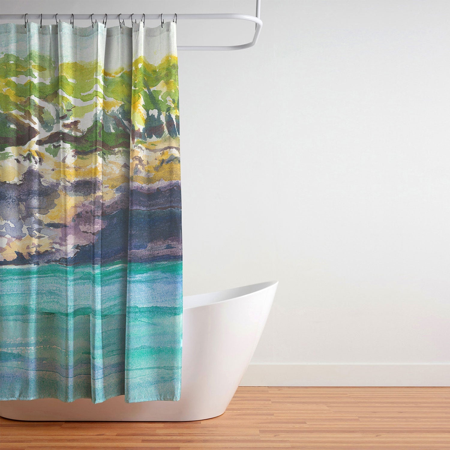 Laura Trevey Palma Cliffs Shower Curtain