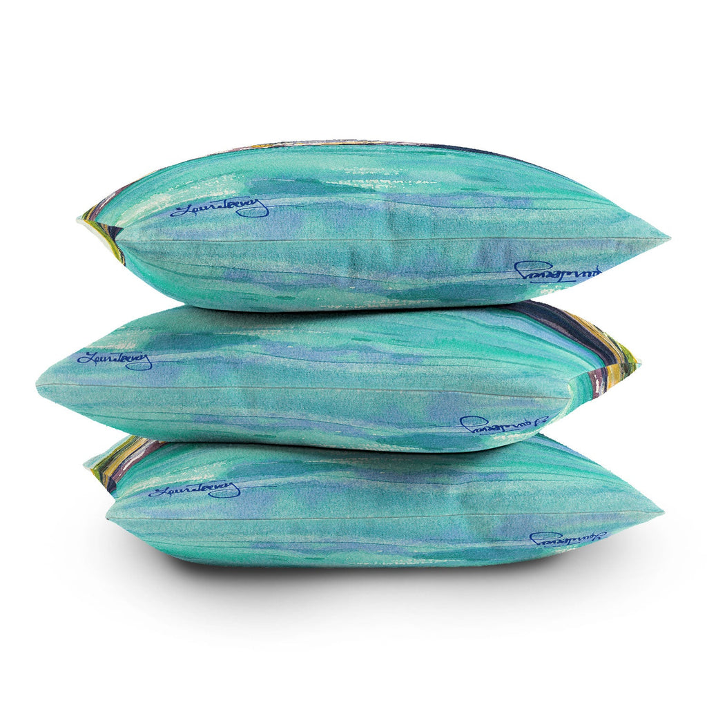 Laura Trevey Palma Cliffs Throw Pillow