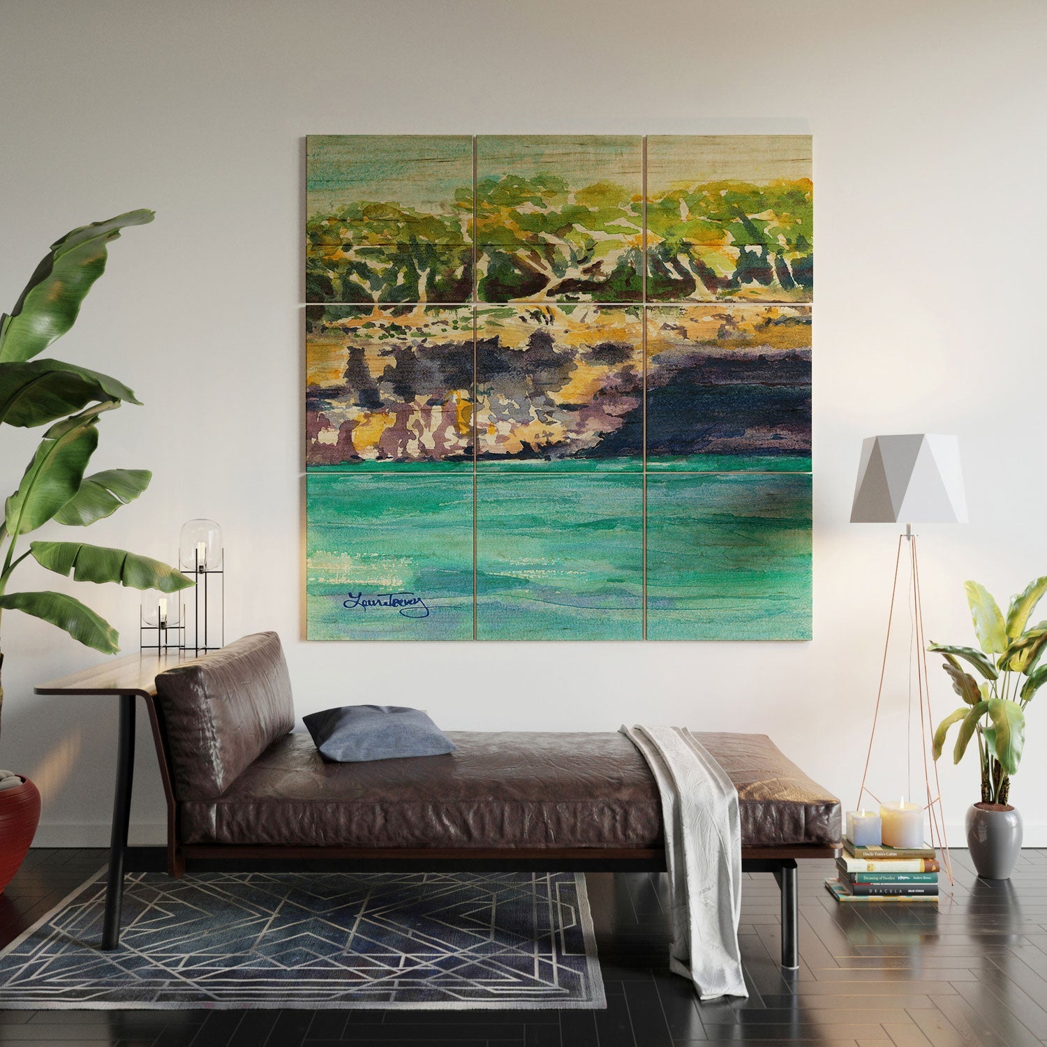 Laura Trevey Palma Cliffs Wood Wall Mural