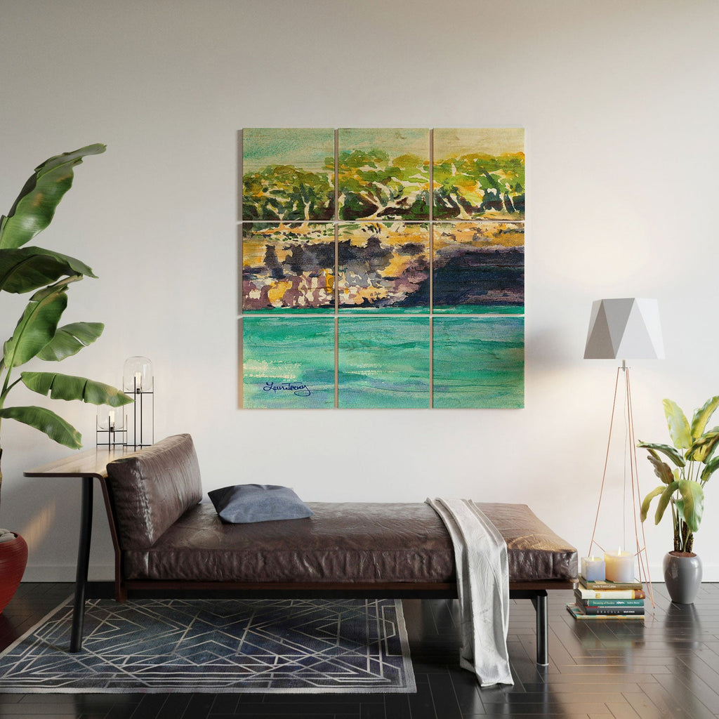 Laura Trevey Palma Cliffs Wood Wall Mural
