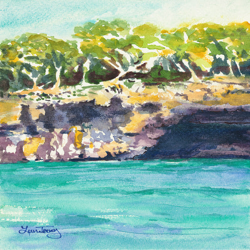 Laura Trevey Palma Cliffs Shower Curtain