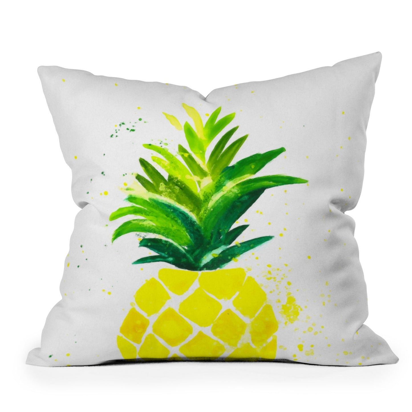 Laura Trevey Pineapple Sunshine Outdoor Throw Pillow