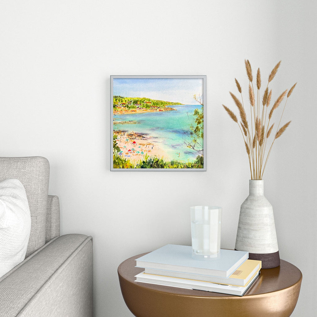 Laura Trevey South of France Square Metal Framed Art Print
