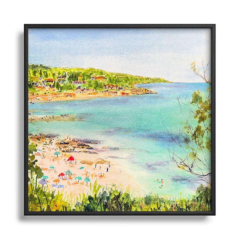 Laura Trevey South of France Square Metal Framed Art Print