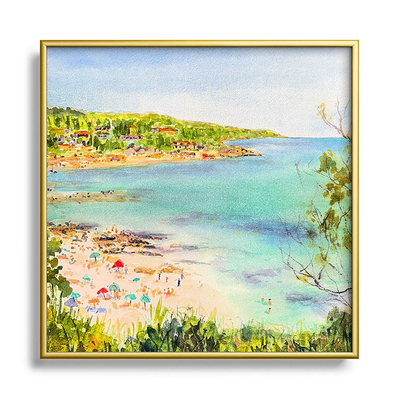 Laura Trevey South of France Square Metal Framed Art Print