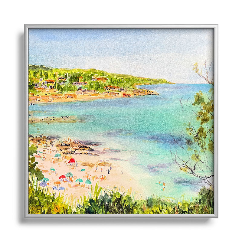 Laura Trevey South of France Square Metal Framed Art Print