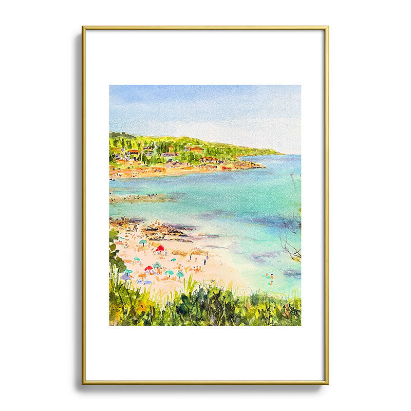 Laura Trevey South of France Metal Framed Art Print