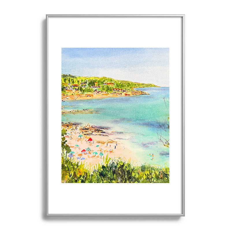 Laura Trevey South of France Metal Framed Art Print