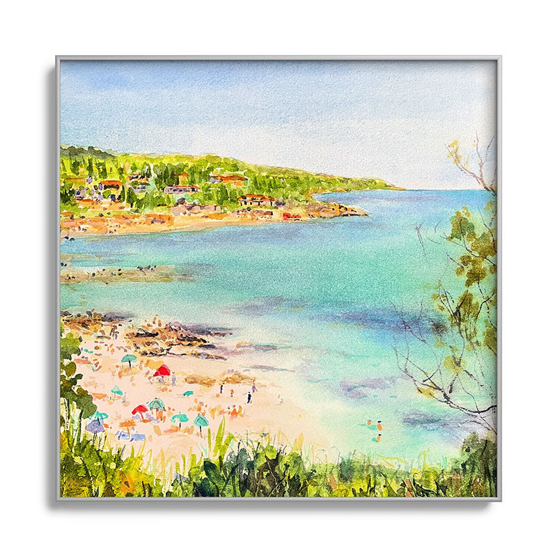 Laura Trevey South of France Square Metal Framed Art Print