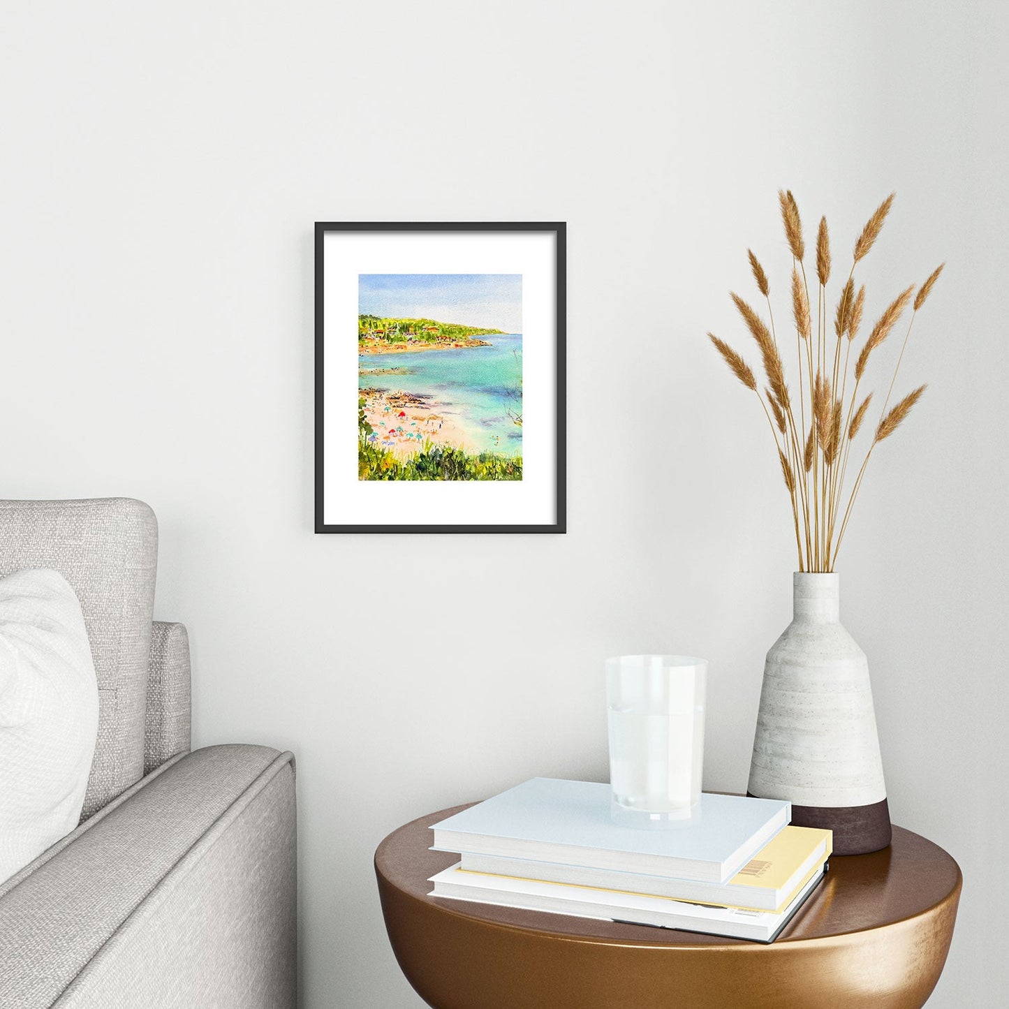 Laura Trevey South of France Metal Framed Art Print