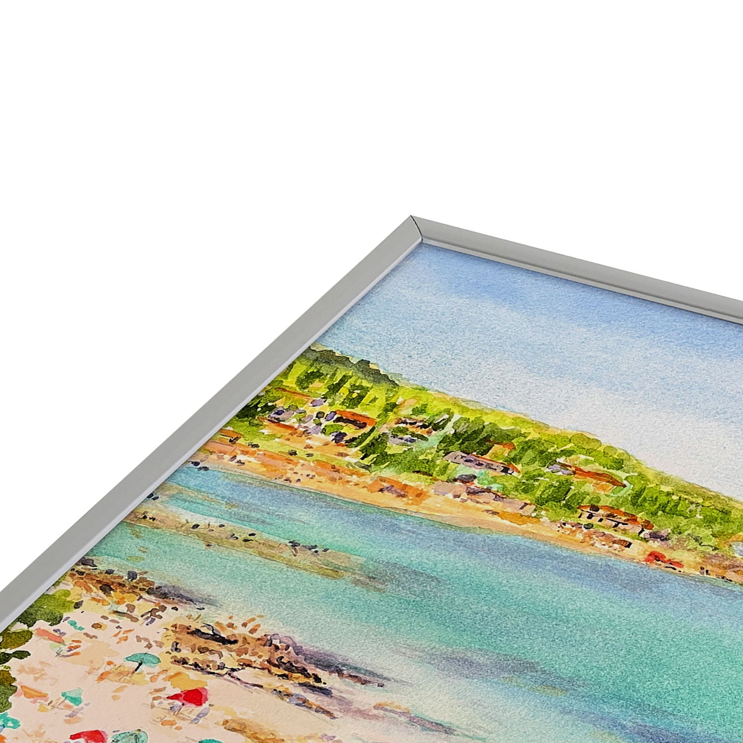 Laura Trevey South of France Square Metal Framed Art Print