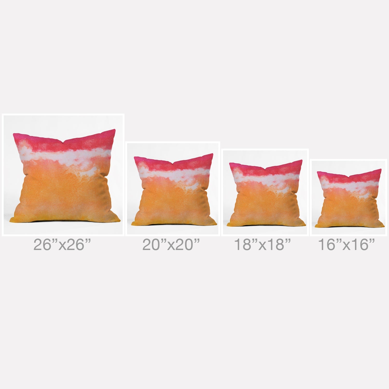 Laura Trevey Tangerine Tie Dye Throw Pillow