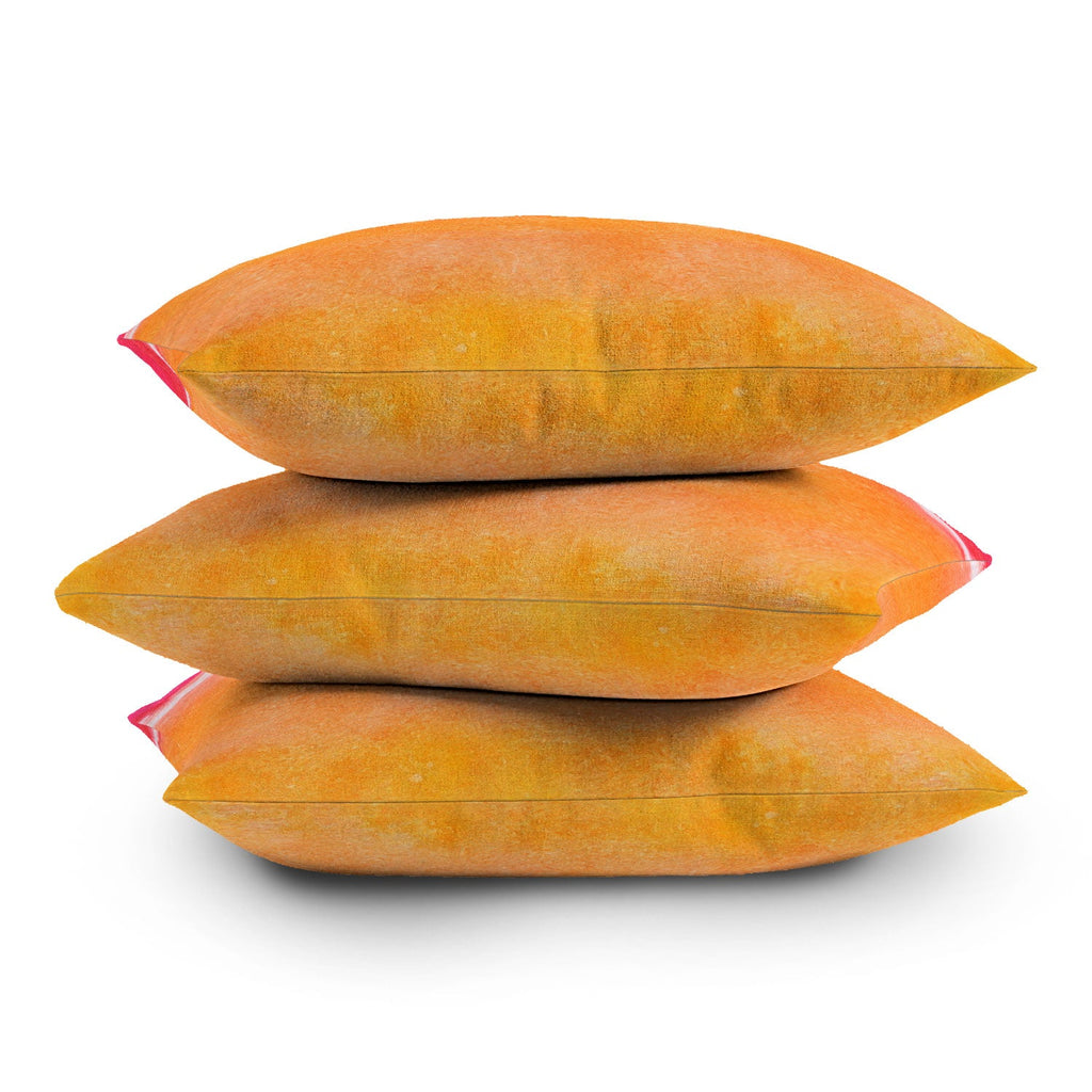 Laura Trevey Tangerine Tie Dye Throw Pillow