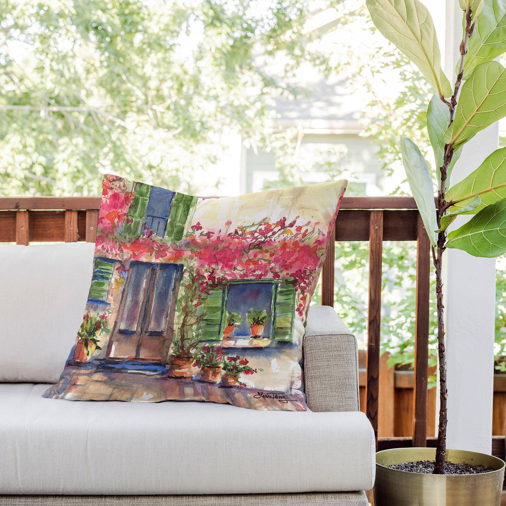 Laura Trevey Valldemossa Outdoor Throw Pillow